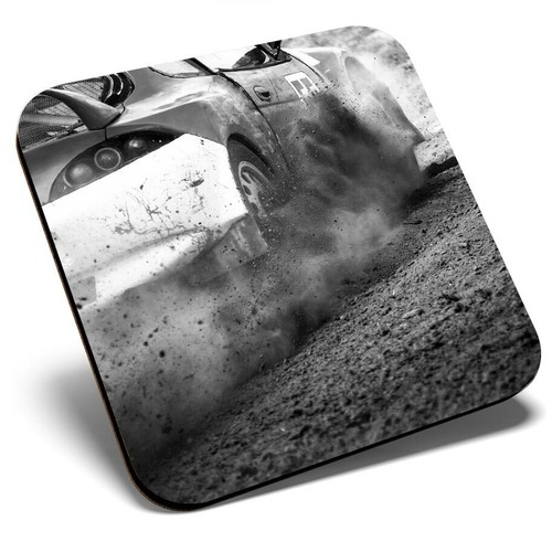 Square single coaster car - single, bw