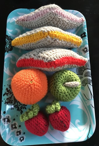 Hand knitted picnic lunch 7 - knitted,