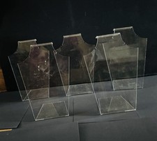 5 x Jewellery Necklace Stand-Clear Acrylic Plastic Perspex - 26cm x 18cm x 10cm