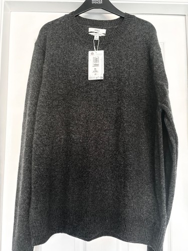 Grey lambswool crew - grey, neck