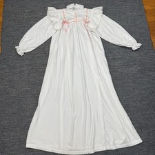 American Girl Samantha Nightgown Large White Pink Ribbon Dress Like Your Doll
