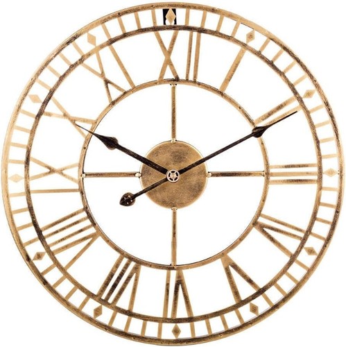 Large wall clock metal - clock, roman