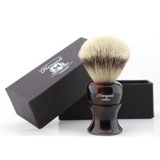 Men Shaving Silvertip Badger