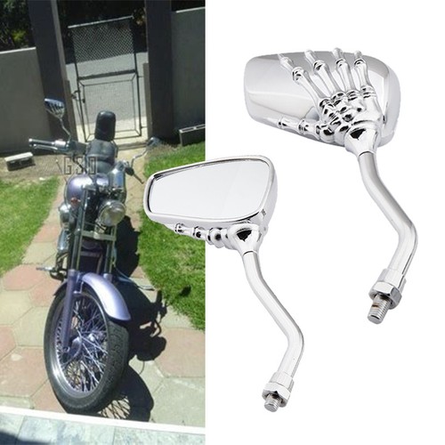 Chrome motorcycle skull hand - motorcycle,