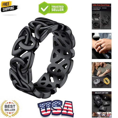 Celtic knot band rings for - celtic, men