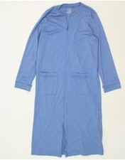 L.L.BEAN Womens Loose Fit Robe Maxi Dress UK 6 XS Blue Cotton IG17