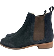 Chelsea Boots Suede Navy Blue Crew Clothing Company Size 38 UK 5 VGC Boxed