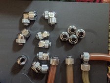 XSPC Water Cooling Black 360 240 120 Radiators, fittings & resovior bundle