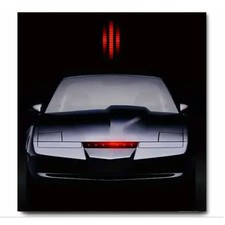 Kitt Knight Rider Artwork Printed on Sheet Metal Sign 20cm x 20cm