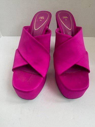 Zara fuchsia pink satin - zara,