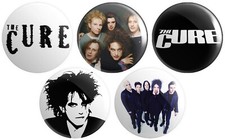 5 x The Cure BUTTON PIN BADGES