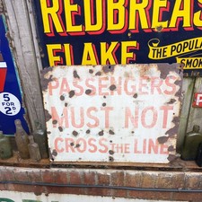 Vintage Original Enamel Sign