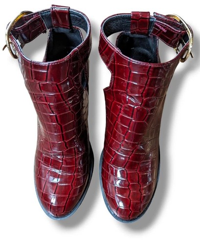 Topshop patent mock - mock, red