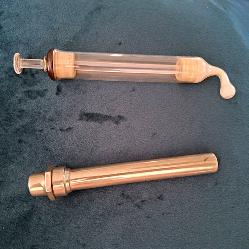 Glass ear syringe vintage - glass,