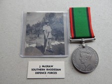 Southern Rhodesia War Service Medal Attributed McGraw Rhodesian ME