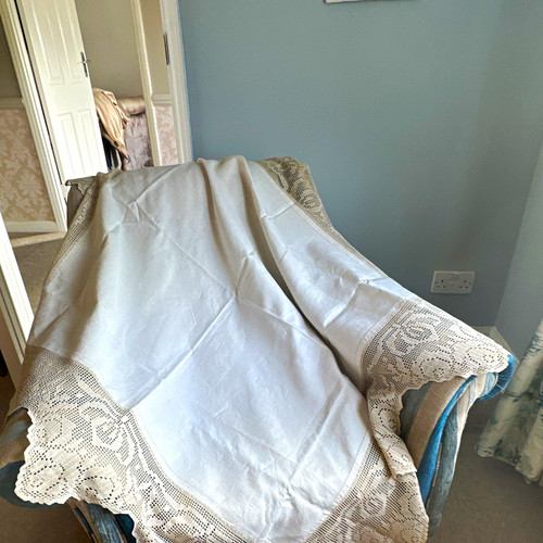 Vintage white linen - vintage,