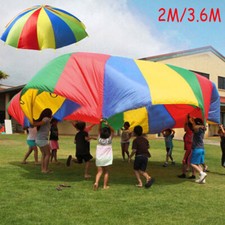 Large Kids Play Parachute Children Rainbow Outdoor Game Exercise Sport TCO