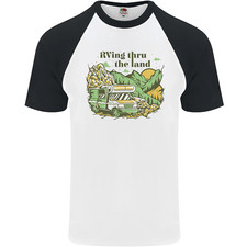 RVing Thru the Land RV Motorhome Camping Mens S/S Baseball T-Shirt