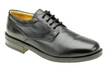 Roamers Black Leather Shoes UK
