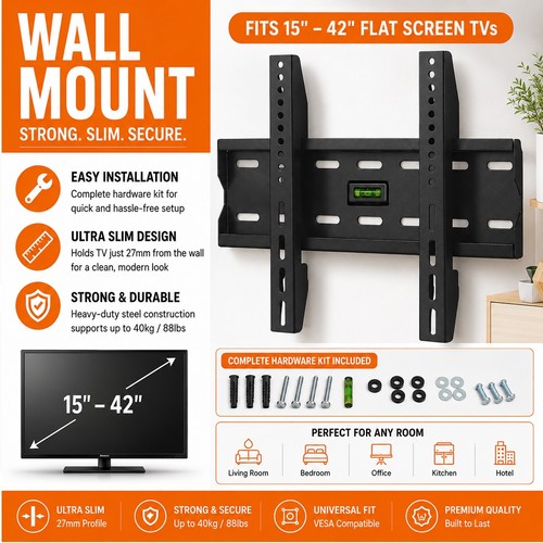 Wall mount bracket - bracket, flat