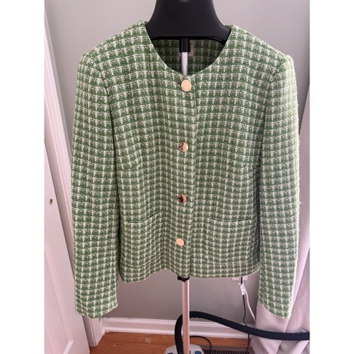 Anne klein green tweed jacket - green,
