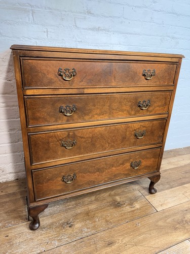 Antique walnut chest - antique,