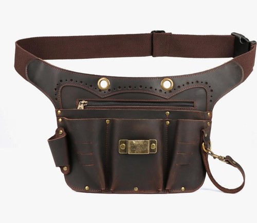 Leather tool belt - leather,