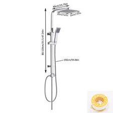 Shower Kit Twin Head Chrome