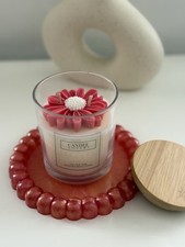Handmade Soya Wax Daisy Candle Glass and Metal Containers.Free Small Candles.