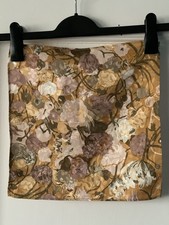 Vintage Georgina Von Etzdorf 100 % Silk Floral Pocket Square Size 12” x 12.5 “