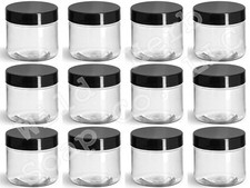 12 Plastic Empty PET Jars 4 oz