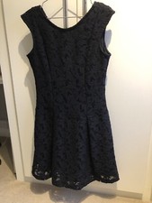Womens Zara Navy Lace Dress - Size L