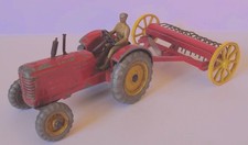 Dinky Toys Set 27AK (27A Massey Harris Tractor (1948-66) & 27K Hay Rake (1953/4)
