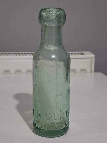 Vintage glass bottle h - j.,