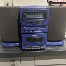 Matsui MCH 755 Cd Cassette Radio Player Blue Tested Working Vintage Retro