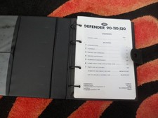 EX CONDITION 190 PAGES LAND ROVER DEFENDER 90.110.130.OWNERS MANUAL RING BINDER