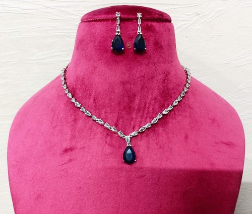 Blue sapphire bridal - cz,
