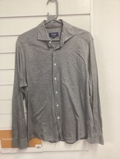 Eton mens grey long sleeve shirt size L [UP]