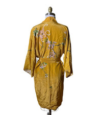 Vintage Asian Gold Silk Kimono