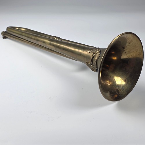 Antique german cavalry bugle - cavalry,
