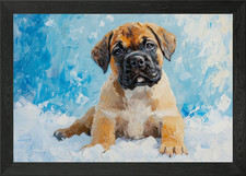 Mastiff Puppy in Snow |