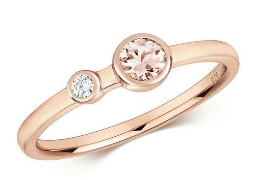 Real morganite and diamond - real,