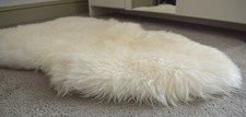 Sheepskin rug genuine ivory - rug,