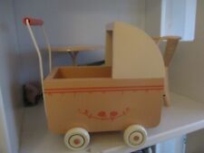 maileg retired wooden dolls pram largest size pink 