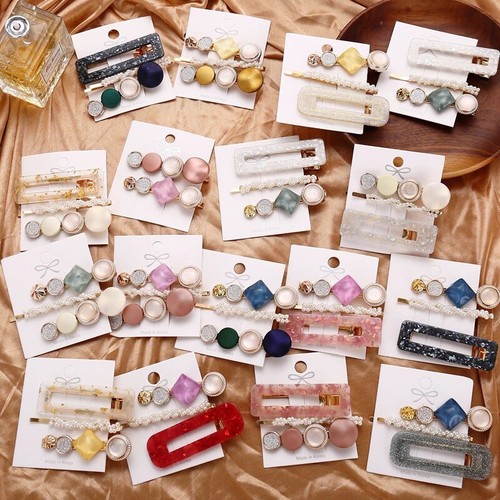 Pearl hair clips - clips, slide