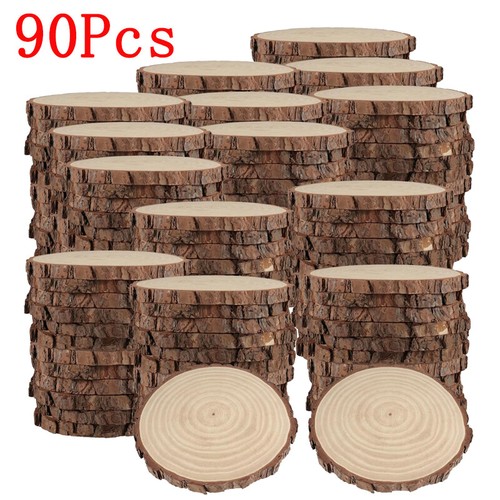 90pcs natural wood - natural, slices