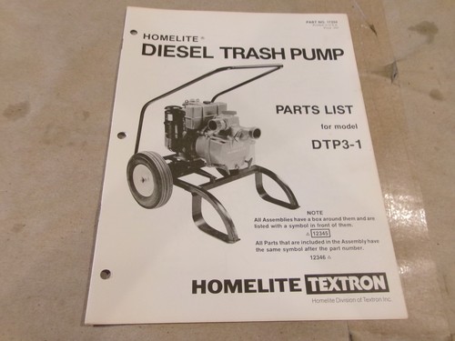 Homelite diesel trash pump - diesel,