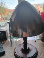 "Viking Steel Norse Spectacle Helmet  Medieval Armor Costume Helmet with Stand"