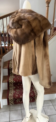 Sable fur hooded sheared - fur,