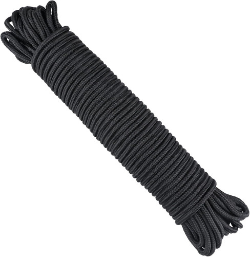 Black nylon rope - black, 30m